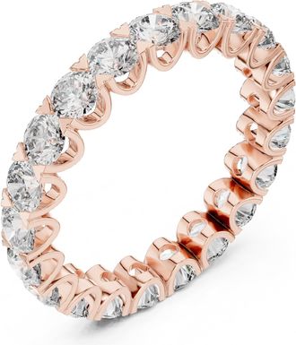 Vir Jewels 3 cttw Lab Grown Diamond Eternity Ring Wedding Band in 14K Rose Gold For Women