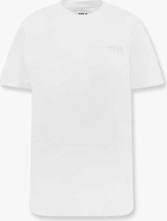 Golden Goose Cotton t-shirt with back glittered print - GOLDEN GOOSE DELUXE BRAND - gender_Woman