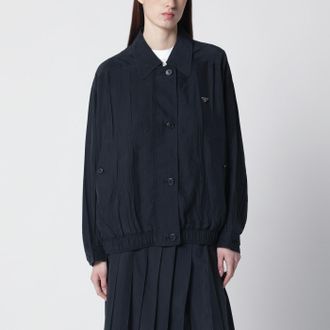 Prada Blue silk blouson