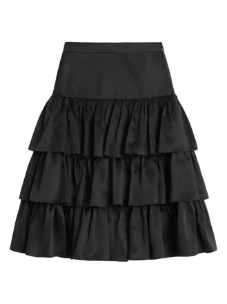 Valentino Garavani ruffled midi skirt - Black
