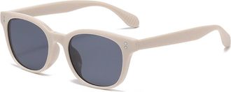 Generic UV400 Round Large Frame Men And Women Sunglasses Outdoor Sports Party Decorating Photo Sun Glasses(Beige)