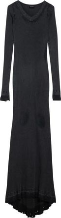 Balenciaga Lange Elegante Jurk - Dames - Maxi kleedjes - Zwart - S - Kleedjes