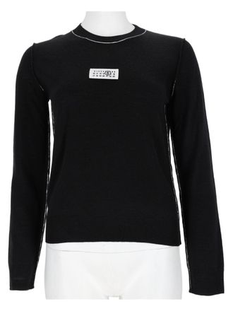 Maison Margiela Fitted Long-Sleeve Sweater With Crew Neckline And Subtle Stitching