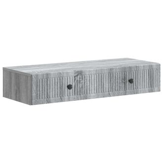 vidaXL Mesa Lateral Montada En La Pared Gris Sonoma Vidaxl