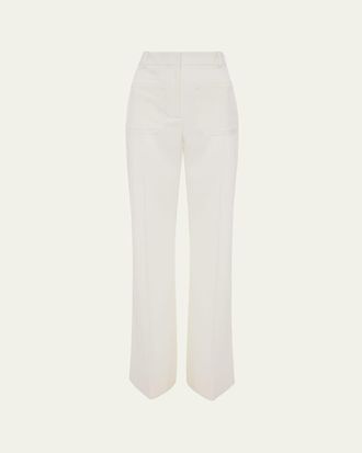 Victoria Beckham Alina Patch-Pocket Wide-Leg Trousers