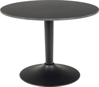 Furniture To Go Malta Ceramic Round Coffee Table in Matt black 60x45cm