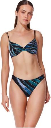 Gottex Willow Underwire Bikini Set in Black-Blue at Nordstrom, Size 12