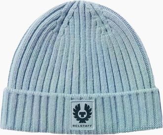 Belstaff Mens Belstaff Watch Beanie Hat Mist Blue - Size: ONE size