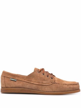 Sebago lace-up boat shoes - men - Suede/Rubber/Leather - 7 - Brown
