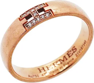 Herm&egrave;s Pink Gold (18K) Band Ring (Pre-Owned)