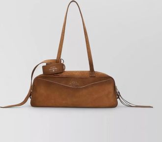 Balenciaga carrie small suede rectangular shoulder bag