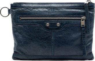 Balenciaga Pre-owned Balenciaga Lambskin Motocross Classic Clip S Clutch Ladies FF21GVWBPCZXIWCW