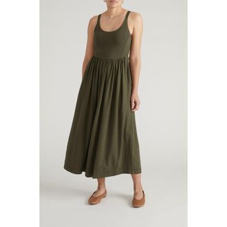 Universal Standard Cayo Cami Maxi Dress in Nori Green at Nordstrom, Size 2Xl