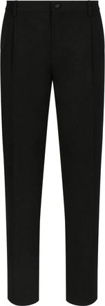 Dolce & Gabbana Klassieke Gabardine Smoking Broek - Heren - Nette broeken - Zwart - XL - Wol - Broeken