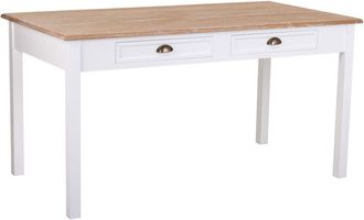 Wanderlust Deco Wanderlust Deco - Mesa de madera blanca 150x80x78