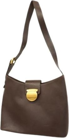Ferragamo Pre-owned Shoulder Bags, female, Brown, Size: ONE SIZE Pre-owned Shoulder Bag