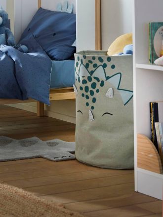 Vertbaudet Kinderzimmer XL-Aufbewahrungskorb Dinosaurier blau/gr&uuml;n