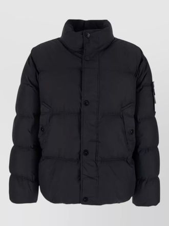 Stone Island short nylon down jacket high neck