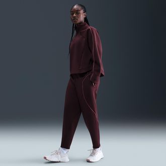 Nike Womens Universa Dri-FIT Mid-Rise Loose 7/8 Pants in Red | HV3585-652