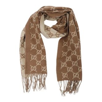 Gucci Winter Scarves, female, Brown, ONE SIZE, GG Cashmere Scarf