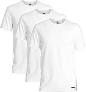 Ted Baker Mens 3-Pack Breathable Cotton Stretch Crew Neck T-Shirt, Size XL White