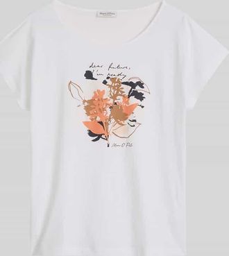 Marc O'Polo Loose Fit T-Shirt aus reiner Baumwolle in Weiss, Gr&ouml;&szlig;e XXL