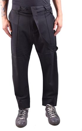 Isabel Benenato Relaxed Wide-Leg Trousers With Unique Strap Detail