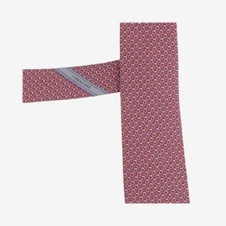 Ferragamo Silk Patterned Necktie - Red