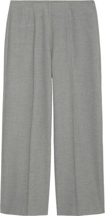 Marc O'Polo Cropped Culottes - Dames - Wijde Broeken - Grijs - L - Polyester - Broeken