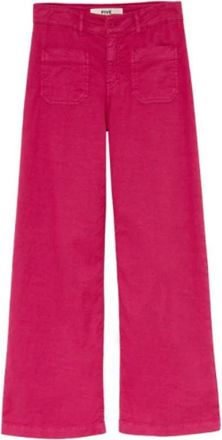 Five Jeans Lucia Wide Broeken - Dames - Wijde Broeken - Roze - W25 - Katoen - Broeken