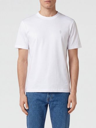 Eleventy T-shirt a girocollo in puro cotone con vestibilit&agrave; slim e logo tono su tono