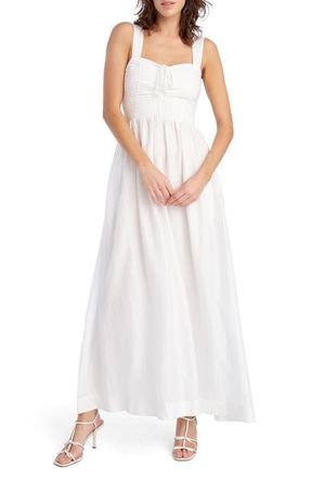Favorite Daughter The Pretty Pintuck Sleeveless Maxi Dress in White at Nordstrom, Size 10