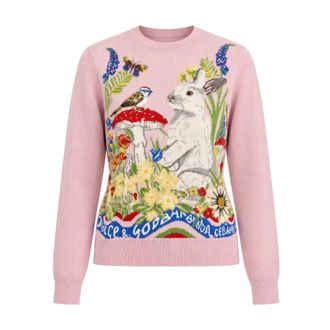 Dolce & Gabbana Pullover Girocollo - - Knitwear - Donna - Rosa - L