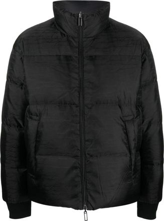 Emporio Armani reversible padded jacket - men - Polyamide/Polyester/Feather Down/Polyamide - 52 - Black