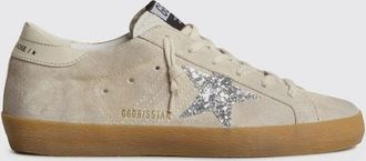 Golden Goose Sneakers Super-Star in pelle scamosciata con logo glitter e ricami