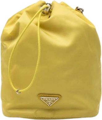 Prada Pre-owned Nylon Pouch - Pre-owned - Mujer - Amarillo - ONE SIZE