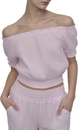 DKNY Dkny Off The Shoulder Crop Top