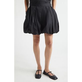 Jil Sander Organic Cotton Poplin Balloon Shorts in Black at Nordstrom, Size 2 Us