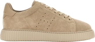 Hogan Corda H-Stripes Perforated Suede Sneakers