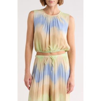 FRNCH Clarissa Sleeveless Bubble Hem Top in Tie-Dye at Nordstrom Rack, Size X-Small