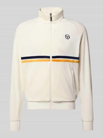 Sergio Tacchini Sweatjacke mit Stehkragen Modell DALLAS in Offwhite, Gr&ouml;&szlig;e S