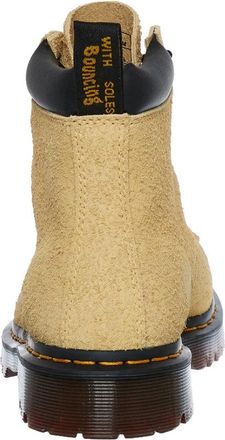 Dr. Martens Mens Combat Boots Beige Suede Rubber Sole