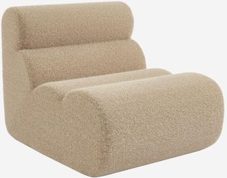 Sweeek Módulo para sofá modular con tela efecto alpaca, 1 plaza