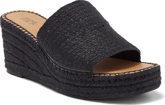 Nordstrom Rack Claire Jute Wedge Slide Sandal in Black at Nordstrom Rack, Size 9.5