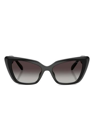Swarovski Zonnebril met cat-eye montuur - Zwart