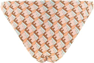 Fendi FF Waves Geometric Print Bikini Bottom - Multicolor