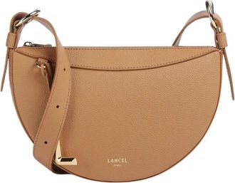 Lancel Faubourg Demi-lune - Dames - Tassen - Beige - Maat: ONE Size Leer