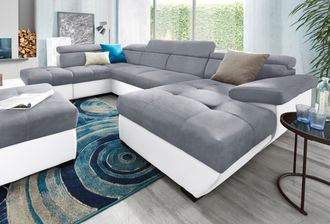 Cotta Wohnlandschaft »Speedway U-Form« mit Kopfteilverstellung, wahlweise mit Bettfunktion & Bettkasten