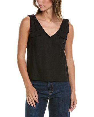 CeCe by Cynthia Steffe Cece Bow Strap Linen-Blend Tank