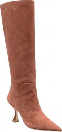 Stuart Weitzman Womens Pointed-Toe High-Heel Boots In Cappuccino